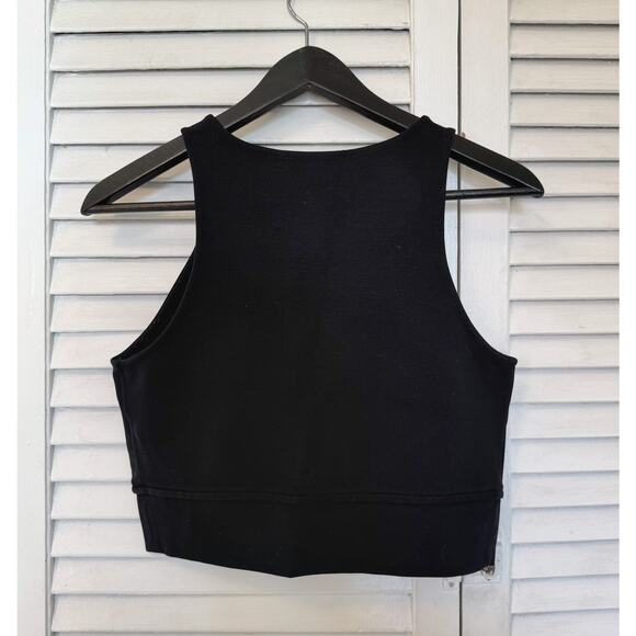 Theory Black Crop Tank Shirt, size L - Picture 2 of 7